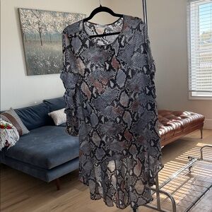 Patrizia Luca Snakeskin Patterned Top